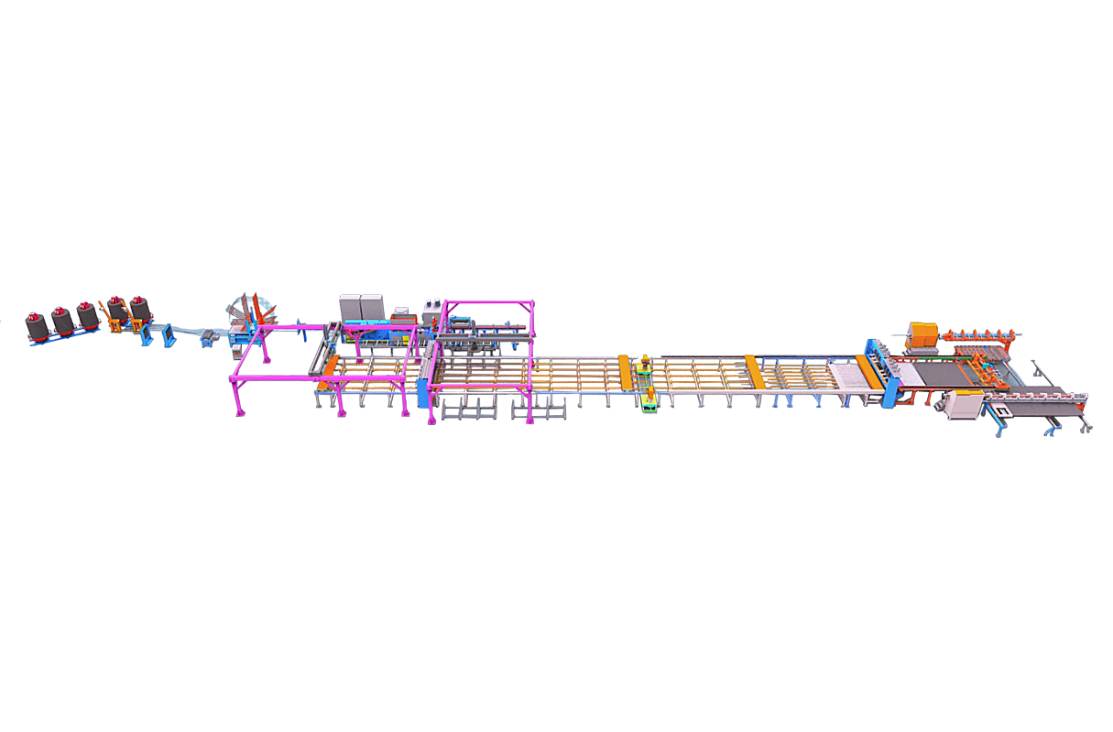 Ligne de production de composants en béton préfabriqué intelligent